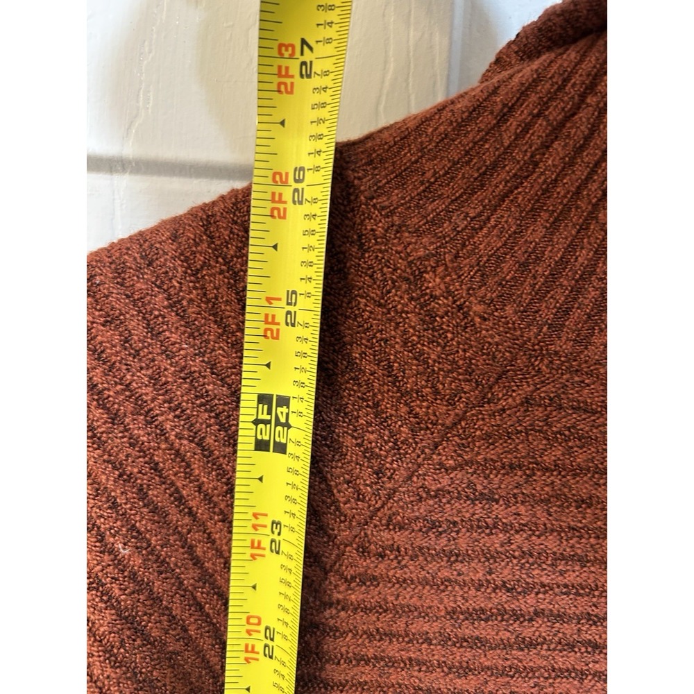 Kuhl Solace Snuggle Up Merino Blend Sweater Sz L Cowl Neck Burnt Orange Casual - Picture 7 of 10